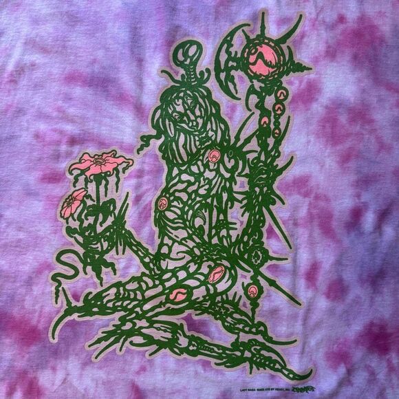 Lady Gaga Chromatica Ball 2022 Pink And White Tie Dye Tour Shirt Size XXL Boxy - Picture 2 of 6